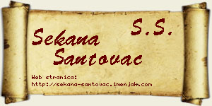 Sekana Santovac vizit kartica